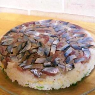 秋刀魚のパティー寿司